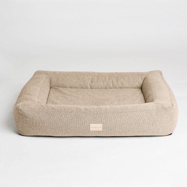 Box bed // Smuk hundekurv med memory foam (sand)